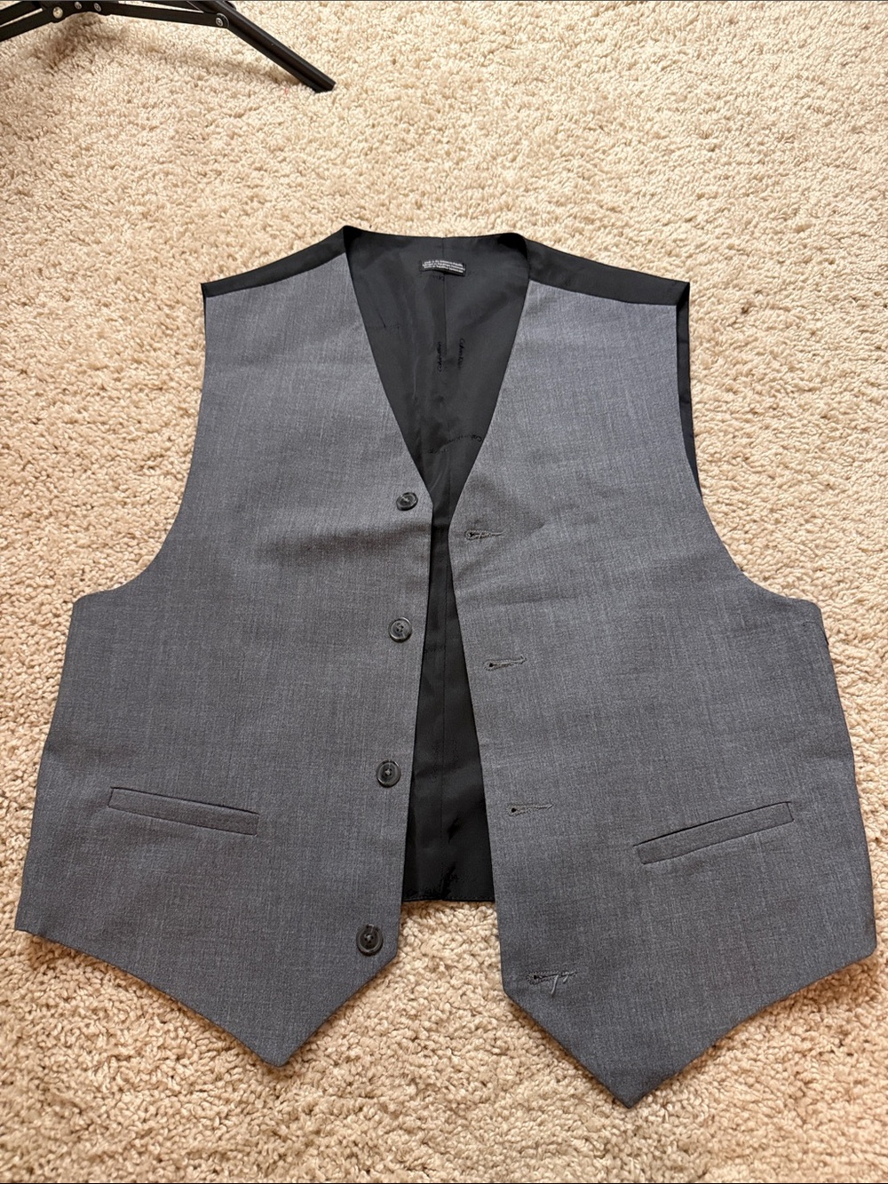 Calvin Klein Gray kids Dress Vest with Black Lining